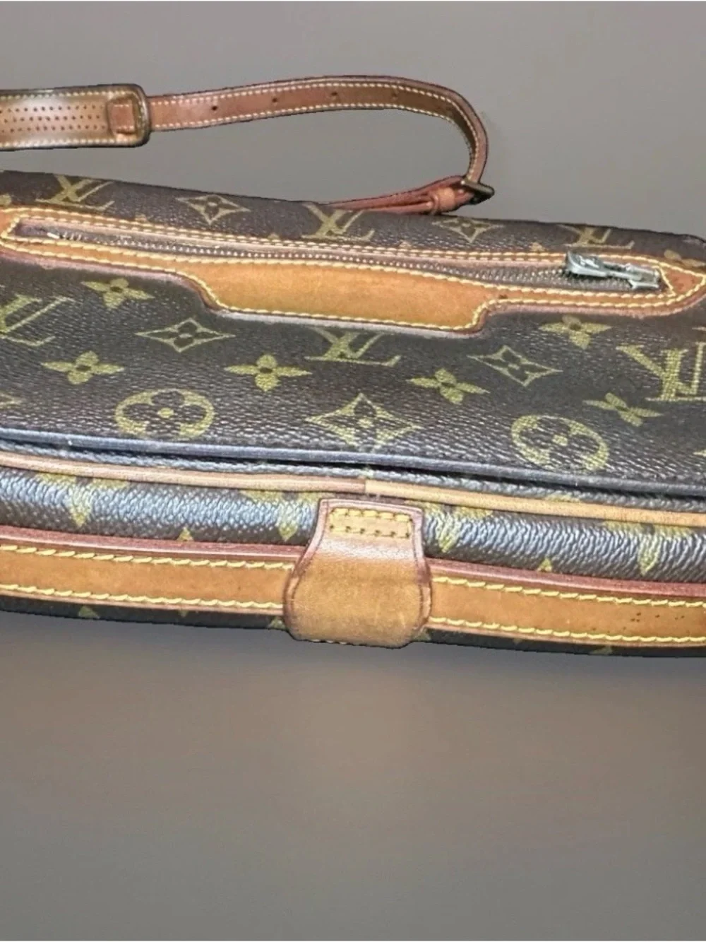 LOUIS VUITTON Saint Germain 23 Monogram Canvas Brown Flap Crossbody Bag M51210